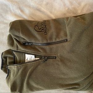 ducks unlimited green quarter zip